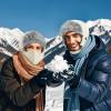 imageSukeen Trapper Hats Windproof Winter Hat Water Repellent Warm Hat Lightweight Earflap Hat with Mask for Cold Snow WeatherWhite