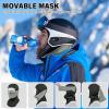 imageSukeen Winter Balaclava Face Mask Breathable Ski Mask for Men Women Warmer Bandana Face Cover Cold Neck Gaiters for OutdoorGrey