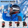 imageSukeen Winter Balaclava Face Mask Breathable Ski Mask for Men Women Warmer Bandana Face Cover Cold Neck Gaiters for OutdoorRed