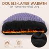 imageSukeen Winter Beanie for Men Women Fleece Lined Soft Warm Winter Hat Waterproof Cuffed Skull Cap for Cold Weather Light Purple