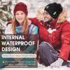 imageSukeen Winter Beanie for Men Women Fleece Lined Soft Warm Winter Hat Waterproof Cuffed Skull Cap for Cold WeatherBlack