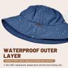 imageSukeen Winter Bucket Hat Women Men Lightweight Cotton Filled Warm Hat Waterproof Adjustable Fisherman Hat for Hiking TravelBlue