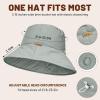 imageSukeen Winter Bucket Hat Women Men Lightweight Cotton Filled Warm Hat Waterproof Adjustable Fisherman Hat for Hiking TravelGrey