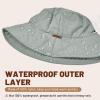 imageSukeen Winter Bucket Hat Women Men Lightweight Cotton Filled Warm Hat Waterproof Adjustable Fisherman Hat for Hiking TravelGrey