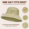 imageSukeen Winter Bucket Hat Women Men Lightweight Cotton Filled Warm Hat Waterproof Adjustable Fisherman Hat for Hiking TravelKhaki