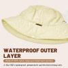imageSukeen Winter Bucket Hat Women Men Lightweight Cotton Filled Warm Hat Waterproof Adjustable Fisherman Hat for Hiking TravelOffwhite