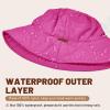 imageSukeen Winter Bucket Hat Women Men Lightweight Cotton Filled Warm Hat Waterproof Adjustable Fisherman Hat for Hiking TravelRose Red