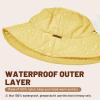 imageSukeen Winter Bucket Hat Women Men Lightweight Cotton Filled Warm Hat Waterproof Adjustable Fisherman Hat for Hiking TravelYellow