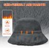 imageSukeen Winter Bucket Hat for Women Faux Fur Warm Hat Trendy Reversible Hats Windproof Fluffy Fisherman Cap for Outdoor Dark Gray