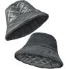 imageSukeen Winter Bucket Hat for Women Faux Fur Warm Hat Trendy Reversible Hats Windproof Fluffy Fisherman Cap for Outdoor Dark Gray