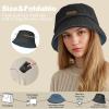 imageSukeen Winter Bucket Hat for Women Men Double Side Wear Warm Hat Faux Fur Plush Winter Hat Trendy Fisherman Cap for DailyBlacknavy Blue