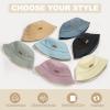 imageSukeen Winter Bucket Hat for Women Men Double Side Wear Warm Hat Faux Fur Plush Winter Hat Trendy Fisherman Cap for DailyBlacknavy Blue