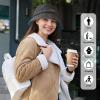 imageSukeen Winter Bucket Hat for Women Men Double Side Wear Warm Hat Faux Fur Plush Winter Hat Trendy Fisherman Cap for DailyBlacknavy Blue