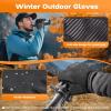 imageSukeen Winter Gloves Men Women Touchscreen AntiSlip Sports Gloves Lightweight Cold Weather Warm Gloves for Running CyclingBlack