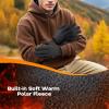 imageSukeen Winter Gloves Men Women Touchscreen AntiSlip Sports Gloves Lightweight Cold Weather Warm Gloves for Running CyclingBlack