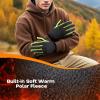 imageSukeen Winter Gloves Men Women Touchscreen AntiSlip Sports Gloves Lightweight Cold Weather Warm Gloves for Running CyclingFluorescent Green