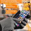 imageSukeen Winter Gloves Men Women Touchscreen AntiSlip Sports Gloves Lightweight Cold Weather Warm Gloves for Running CyclingGrey