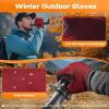 imageSukeen Winter Gloves Men Women Touchscreen AntiSlip Sports Gloves Lightweight Cold Weather Warm Gloves for Running CyclingRed