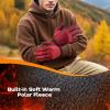 imageSukeen Winter Gloves Men Women Touchscreen AntiSlip Sports Gloves Lightweight Cold Weather Warm Gloves for Running CyclingRed