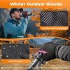 imageSukeen Winter Gloves Men Women Touchscreen AntiSlip Sports Gloves Lightweight Cold Weather Warm Gloves for Running CyclingRose Red