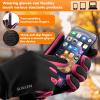 imageSukeen Winter Gloves Men Women Touchscreen AntiSlip Sports Gloves Lightweight Cold Weather Warm Gloves for Running CyclingRose Red