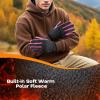 imageSukeen Winter Gloves Men Women Touchscreen AntiSlip Sports Gloves Lightweight Cold Weather Warm Gloves for Running CyclingRose Red