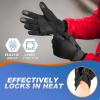 imageSukeen Winter Gloves Men Women Touchscreen AntiSlip Warm Mens Gloves for Running Driving Cycling Hiking Biking OutdoorBlack