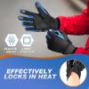 imageSukeen Winter Gloves Men Women Touchscreen AntiSlip Warm Mens Gloves for Running Driving Cycling Hiking Biking OutdoorBlue