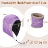 imageSukeen Winter Hat Scarf Set for Women Double Side Wear Warm Hat Antistatic Cold Weather Hats with Thick Fleece ScarfPurple