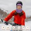 imageSukeen Winter Hat Scarf Set for Women Double Side Wear Warm Hat Antistatic Cold Weather Hats with Thick Fleece ScarfPurple