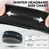 imageSukeen Winter Headbands for Women DoubleLayer Ear Warmers Womens Winter Headband for Running Cycling Sports Orange Dark Blue Size LBlack Gray