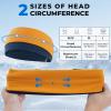 imageSukeen Winter Headbands for Women DoubleLayer Ear Warmers Womens Winter Headband for Running Cycling Sports Orange Dark Blue Size LOrange Dark Blue