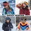 imageSukeen Winter Headbands for Women DoubleLayer Ear Warmers Womens Winter Headband for Running Cycling Sports Orange Dark Blue Size LOrange Dark Blue