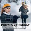 imageSukeen Winter Headbands for Women DoubleLayer Ear Warmers Womens Winter Headband for Running Cycling Sports Orange Dark Blue Size LOrange Dark Blue