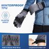 imageSukeen Winter Warm Gloves for Men WomenWindproof Ski Gloves AntiSlip Touch Screen Snow Glove with Thick Plush for OutdoorGrey