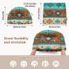imageSukeen Womens Winter Beanie Hat Scarf Set Elastic Snow Skull Cap Prints Warm Soft Hat for Cold WeatherColorful Diamond