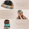 imageSukeen Womens Winter Beanie Hat Scarf Set Elastic Snow Skull Cap Prints Warm Soft Hat for Cold WeatherColorful Diamond