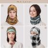 imageSukeen Womens Winter Beanie Hat Scarf Set Elastic Snow Skull Cap Prints Warm Soft Hat for Cold WeatherColorful Diamond