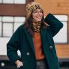 imageSukeen Womens Winter Beanie Hat Scarf Set Elastic Snow Skull Cap Prints Warm Soft Hat for Cold WeatherKhaki