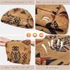 imageSukeen Womens Winter Beanie Hat Scarf Set Elastic Snow Skull Cap Prints Warm Soft Hat for Cold WeatherKhaki