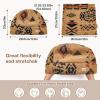 imageSukeen Womens Winter Beanie Hat Scarf Set Elastic Snow Skull Cap Prints Warm Soft Hat for Cold WeatherKhaki