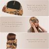 imageSukeen Womens Winter Beanie Hat Scarf Set Elastic Snow Skull Cap Prints Warm Soft Hat for Cold WeatherKhaki