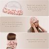 imageSukeen Womens Winter Beanie Hat Scarf Set Elastic Snow Skull Cap Prints Warm Soft Hat for Cold WeatherPink Leopard