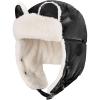 imageSukeen Kids Trapper Hat for Girls Boy Windproof Kids Warm Hat FurLined Earflap Hat with Mask for Cold Snow WeatherBlack