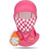 imageSukeen Kids Winter Balaclava Ski Mask for Girls Boys Breathable Face Mask Warmer Face Cover with Neck Gaiters for OutdoorRose Red