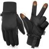 imageSukeen Kids Winter Gloves Soft Warm Touchscreen AntiSlip Gloves for Kids Boys Girls Cycling Running Sports OutdoorBlack