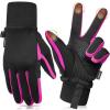 imageSukeen Kids Winter Gloves Soft Warm Touchscreen AntiSlip Gloves for Kids Boys Girls Cycling Running Sports OutdoorRose Red
