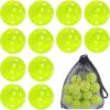 imageSukeen Outdoor Pickleball Balls with Mesh Bag 40 Holes Pickleball Balls Outdoor High Bounce Pickle Balls for All Style Pickleball PaddlesNeon Green