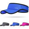 imageSukeen Sport Performance Visor hat for Women MenLightweight Sun Hats Packable Empty Top Cap for Sun Protection and OutdoorRoyal Blue