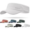 imageSukeen Sport Performance Visor hat for Women MenLightweight Sun Hats Packable Empty Top Cap for Sun Protection and OutdoorWhite